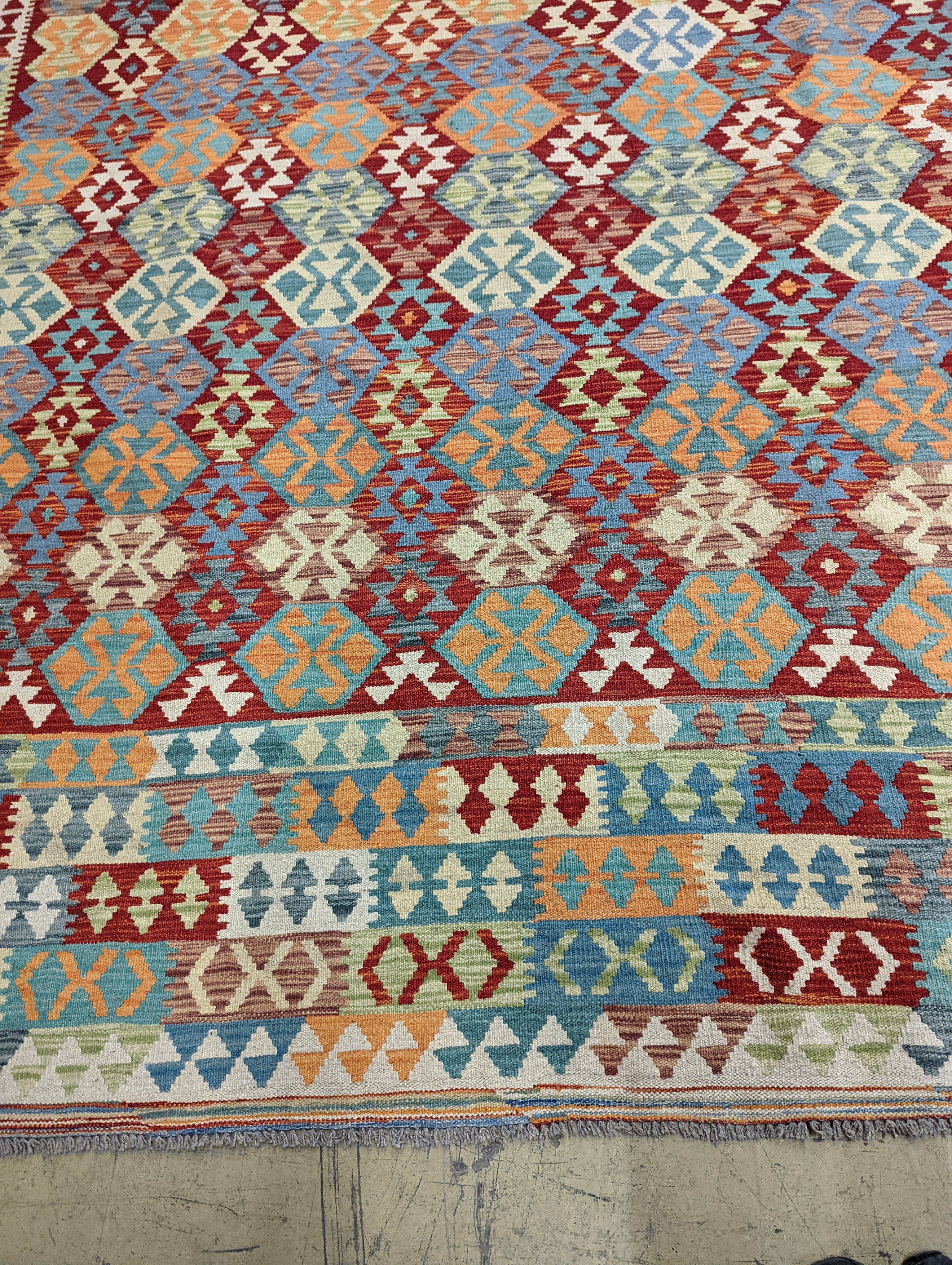 An Anatolian Kilim flatweave carpet, 390 x 300cm